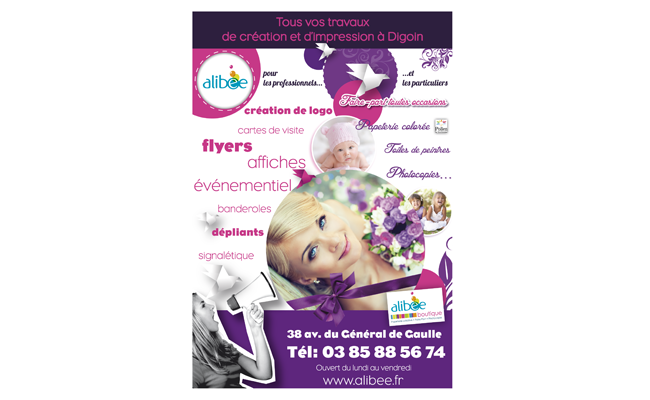 Affiche publicitaire pour l'agence Alibee